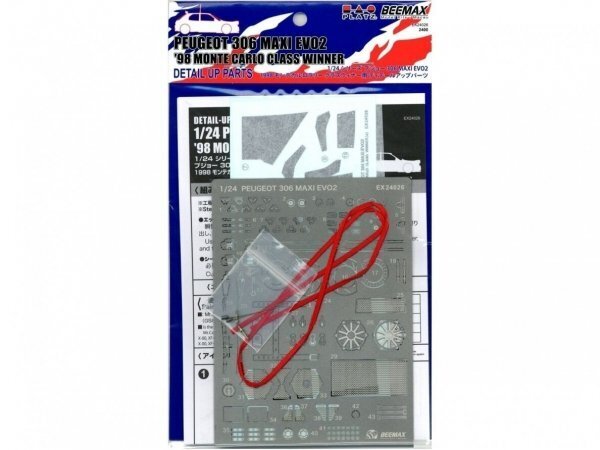 BEE-E24026 Beemax Grade Up 1/24 Peugeot 306 Maxi Evo2 Montecarlo 1999 [E24026] Beemax