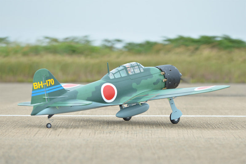 BH-171 A6M ZERO 75-95/2stroke-15CCgas/von 52 / inlude Electric Retract 2024 VERSION
