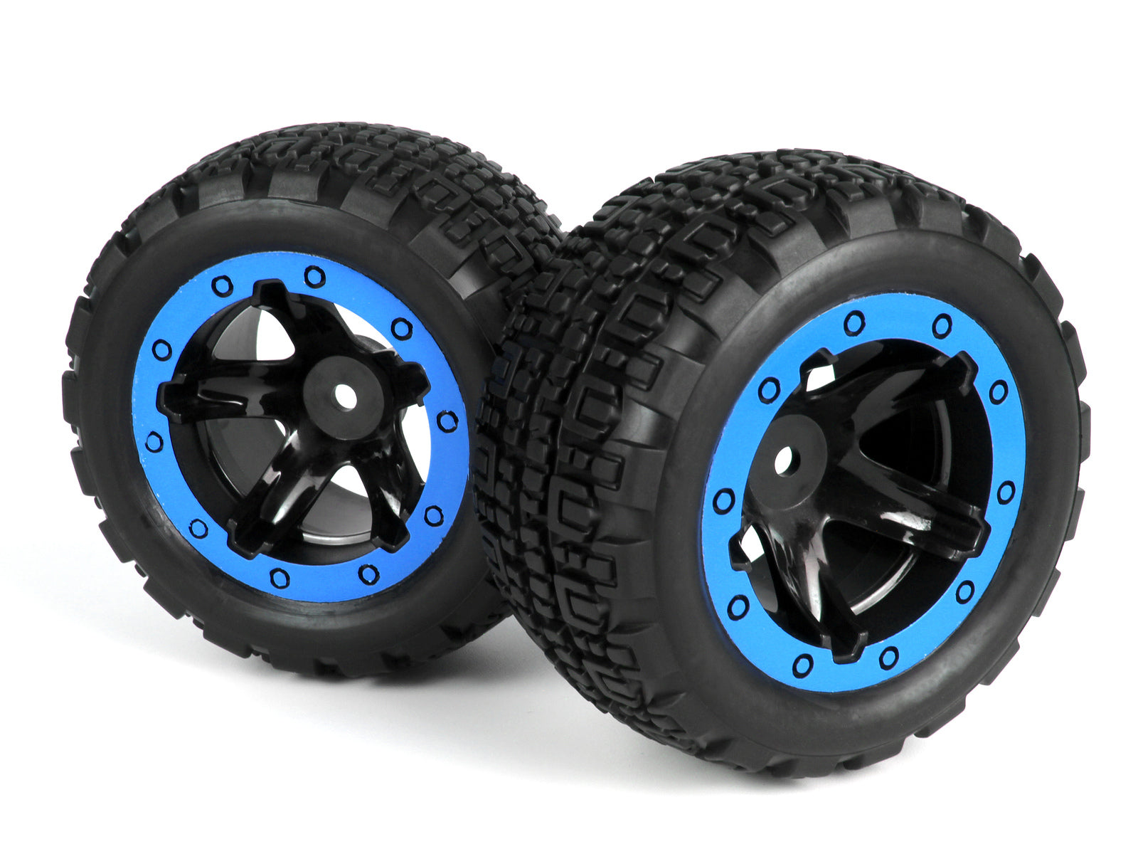 BZ540109 Blackzon Slyder MT Wheels/Tyres Assembled (Black/Blue) [540109] BlackZon