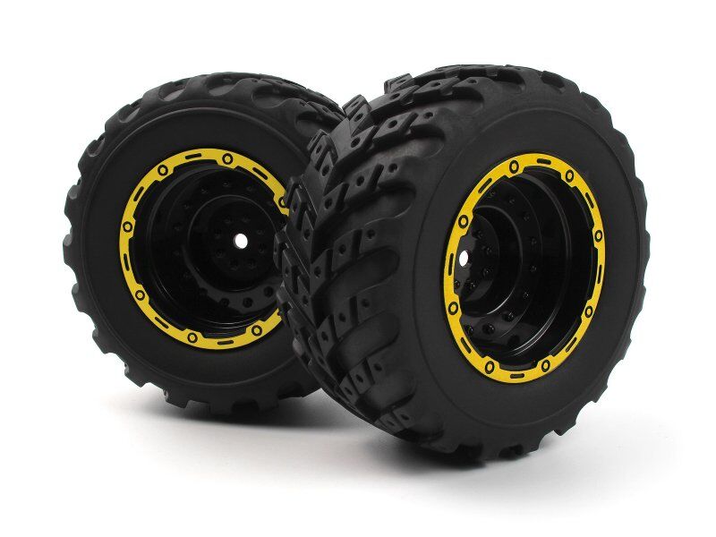 Blackzon Smyter MT Wheels/Tires Assembled (Yellow/2pcs)
