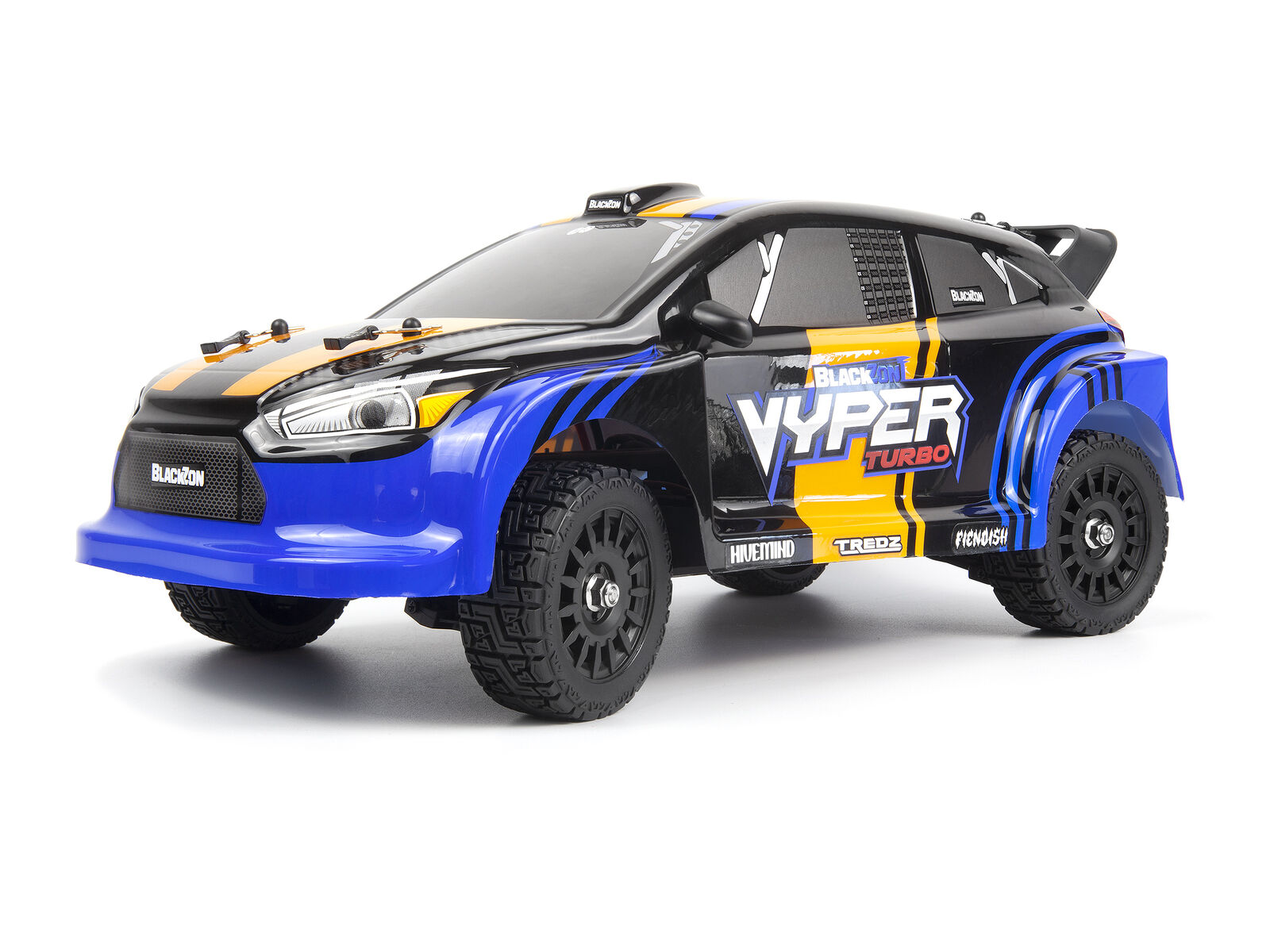Blackzon Vyper RX Turbo 1/16 4WD 2S Brushless Rally Car - Blue/Orange