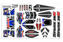C-00180-1169-B Team Corally - Body Decal Sheet - Spark XB6 - Blue - 1 pc Team Corally