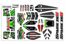 C-00180-1169-G Team Corally - Body Decal Sheet - Spark XB6 - Green- 1 pc Team Corally