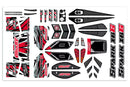C-00180-1169-R Team Corally - Body Decal Sheet - Spark XB6 - Red - 1 pc Team Corally