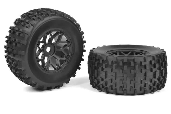 C-00180-378-1 Team Corally - Off-Road 1/8 Monster Truck Tires - Gripper - Glued on BBS Rims - 1 pair