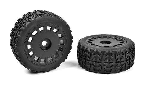 C-00180-613 Team Corally - Off-Road 1/8 Truggy Tires - Tracer - Glued on Black Rims - 1 pair