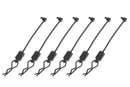 C-00180-614 Team Corally - Body Clip  Retainer w/ Body clip - Black - 6 pcs Team Corally