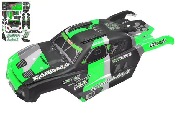 C-00180-981-3 Team Corally - Body painted and cut - Kagama - Green- 1 pc Team Corally
