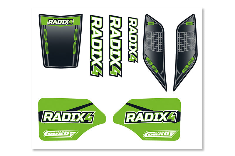 C-00185-377-2 Team Corally - Body Decal Sheet  - Radix 4S - 1 pc Team Corally