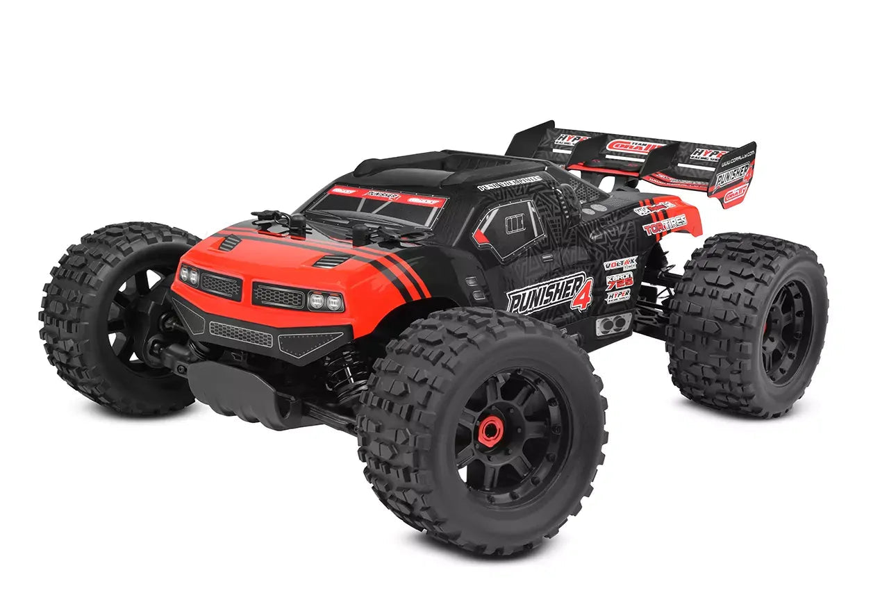 C-00292-R Punisher 10 - XL4S Monster Truck - RTR - Red TEAM CORALLY