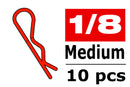 C-35111 Team Corally - Body Clips - 45° Bent - Medium - Red - 10 pcs Team Corally