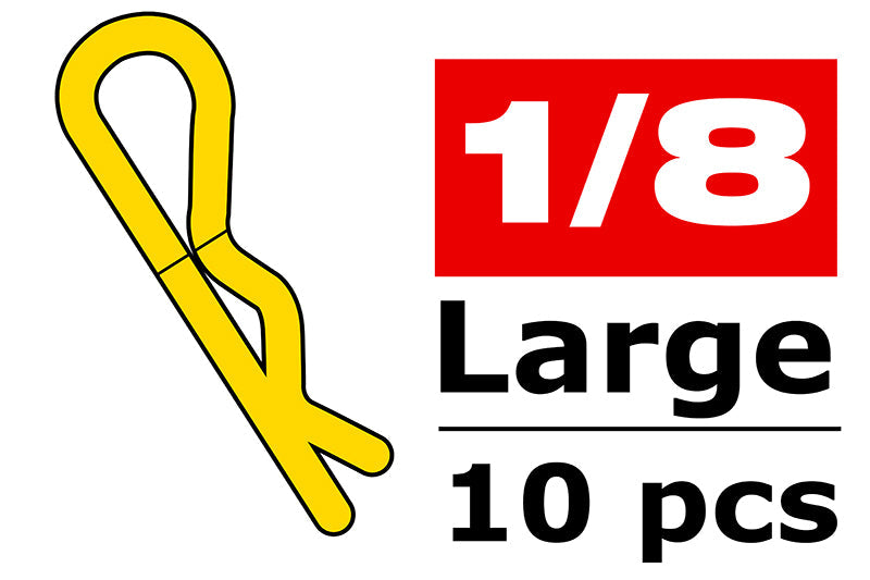 C-35124 Team Corally - Body Clips - 45° Bent - Large - Gold - 10 pcs Team Corally