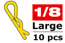 C-35124 Team Corally - Body Clips - 45° Bent - Large - Gold - 10 pcs Team Corally