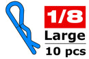 C-35125 Team Corally - Body Clips - 45° Bent - Large - Blue - 10 pcs Team Corally
