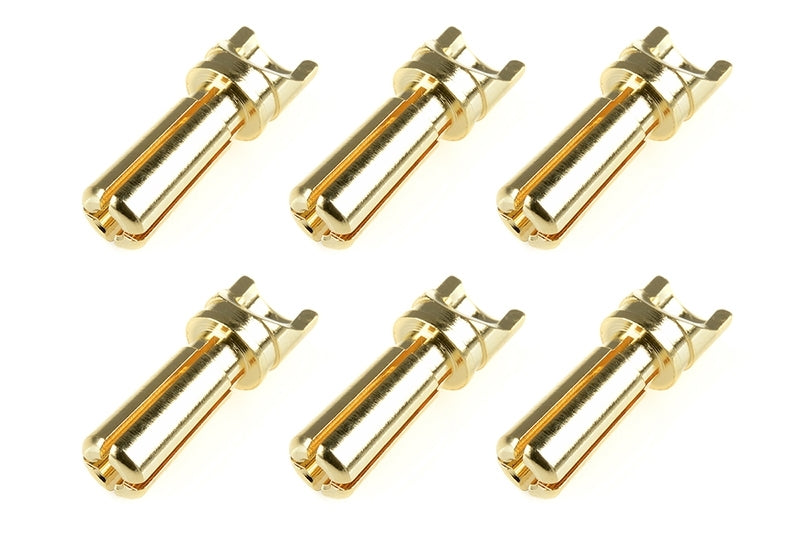 C-50150 Team Corally - Bullit Connector 3.5mm - Male - Solid Type - Gold Plated - Ultra Low Resistance - Wire Straight - 6 pcs TEAM CORALLY