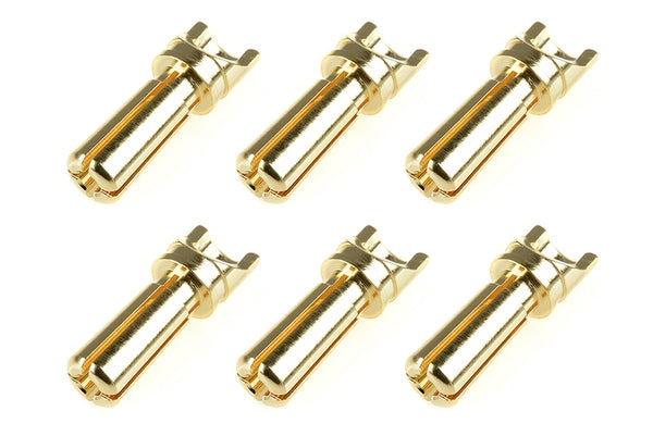 C-50150 Team Corally - Bullit Connector 3.5mm - Male - Solid Type - Gold Plated - Ultra Low Resistance - Wire Straight - 6 pcs