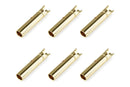 C-50160 Team Corally - Bullit Connector 2.0mm - Female - Gold Plated - Ultra Low Resistance  - 6 pcs TEAM CORALLY