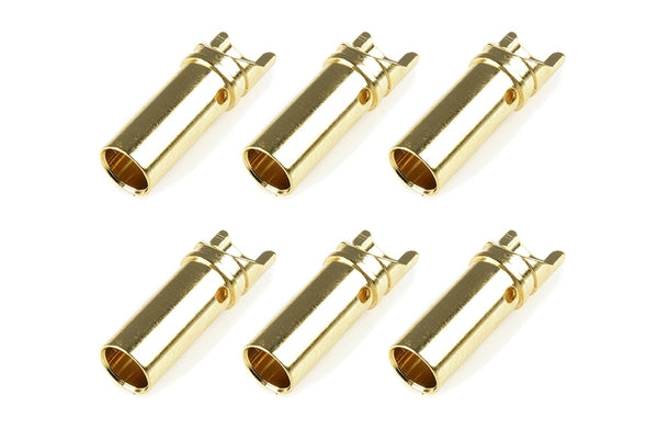 C-50161 Team Corally - Bullit Connector 3.5mm - Female - Gold Plated - Ultra Low Resistance  - 6 pcs