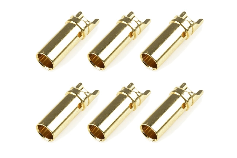 C-50161 Team Corally - Bullit Connector 3.5mm - Female - Gold Plated - Ultra Low Resistance  - 6 pcs
