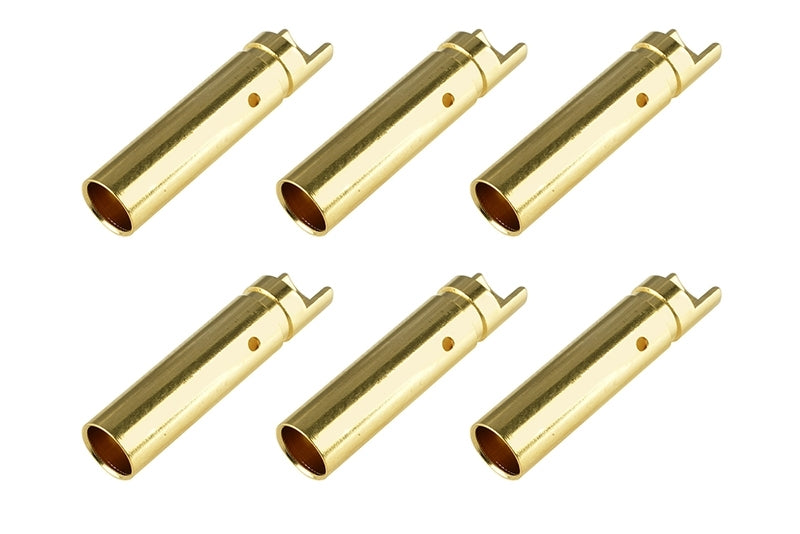C-50162 Team Corally - Bullit Connector 4.0mm - Female - Gold Plated - Ultra Low Resistance  - 6 pcs