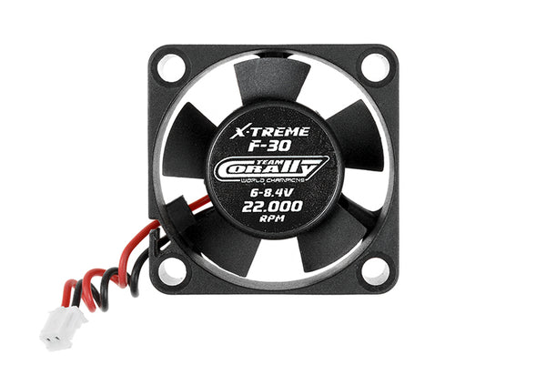 C-53101 Team Corally - ESC Ultra High Speed Cooling Fan 30mm - 6v-8,4V - Dual ball bearings - ESC connector