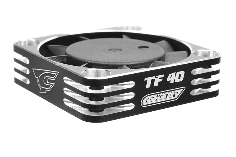 C-53112-2 Team Corally - Ultra High Speed Cooling Fan TF-40 w/BEC connector - 40mm - Color Black - Silver Team Corally