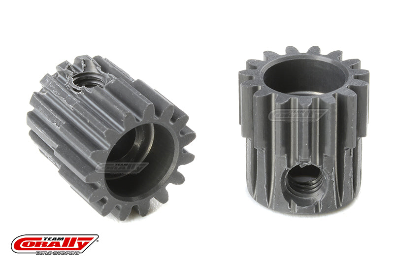 C-70415 Team Corally - 48 DP Pinion - Short - Hard Anodised AL7075 - 15 Teeth - Shaft Dia. 3.17mm Team Corally