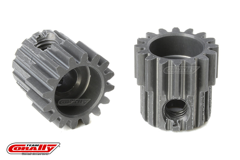 C-70416 Team Corally - 48 DP Pinion - Short - Hard Anodised AL7075 - 16 Teeth - Shaft Dia. 3.17mm