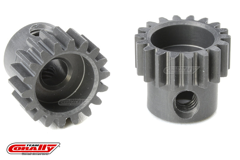 C-70418 Team Corally - 48 DP Pinion - Short - Hard Anodised AL7075 - 18 Teeth - Shaft Dia. 3.17mm Team Corally