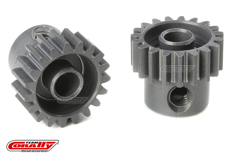 C-70419 Team Corally - 48 DP Pinion - Short - Hard Anodised AL7075 - 19 Teeth - Shaft Dia. 3.17mm Team Corally