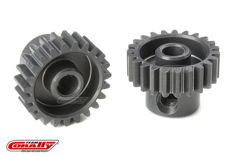 C-70423 Team Corally - 48 DP Pinion - Short - Hard Anodised AL7075 - 23 Teeth - Shaft Dia. 3.17mm Team Corally