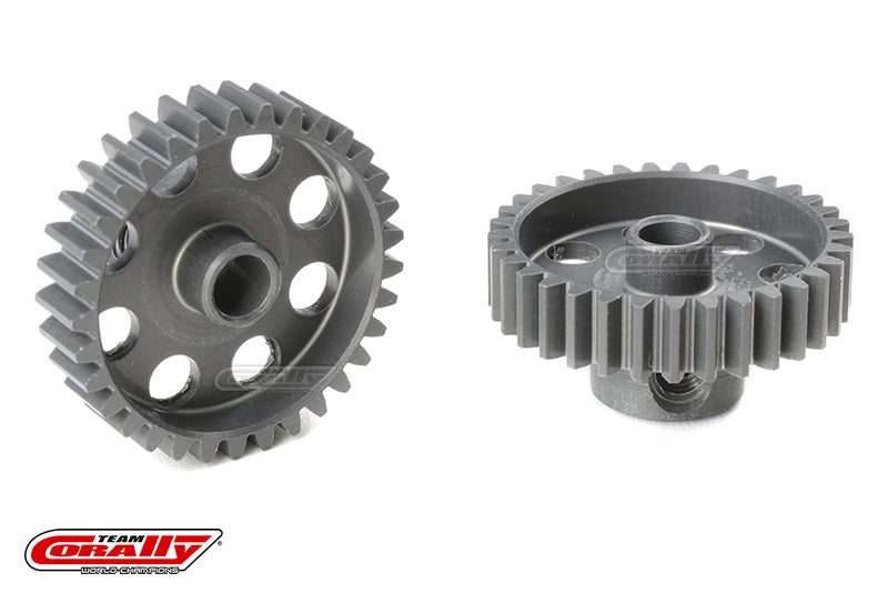 C-70433 Team Corally - 48 DP Pinion - Short - Hard Anodised AL7075 - 33 Teeth - Shaft Dia. 3.17mm Team Corally