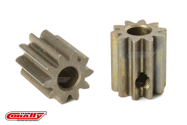 C-71610 Team Corally - M0.6 Pinion - Short - Hardened Steel - 10 Teeth - Shaft Dia. 3.17mm