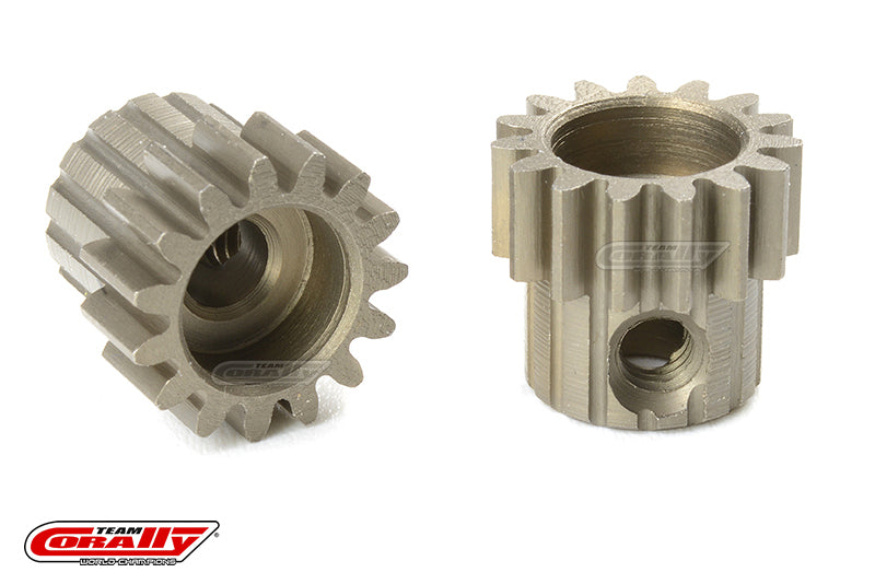 C-71615 Team Corally - M0.6 Pinion - Short - Hardened Steel - 15 Teeth - Shaft Dia. 3.17mm