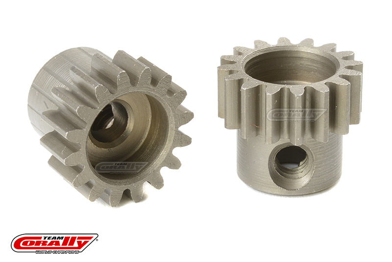 C-71616 Team Corally - M0.6 Pinion - Short - Hardened Steel - 16 Teeth - Shaft Dia. 3.17mm