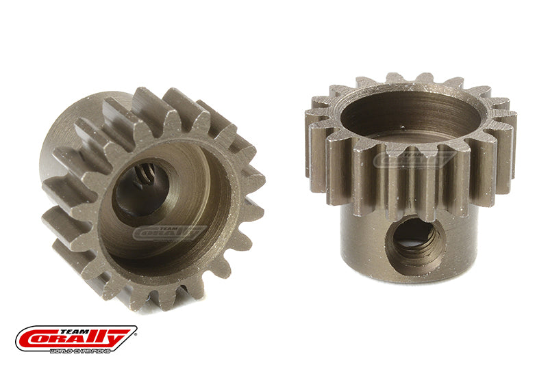 C-71618 Team Corally - M0.6 Pinion - Short - Hardened Steel - 18 Teeth - Shaft Dia. 3.17mm