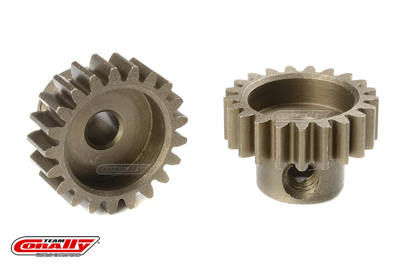 C-71621 Team Corally - M0.6 Pinion - Short - Hardened Steel - 21 Teeth - Shaft Dia. 3.17mm