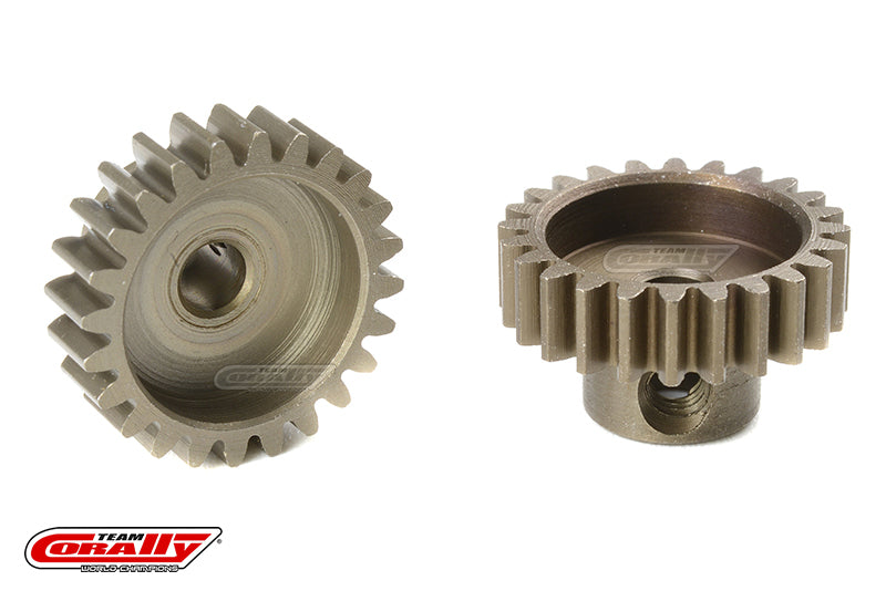 C-71624 Team Corally - M0.6 Pinion - Short - Hardened Steel - 24 Teeth - Shaft Dia. 3.17mm