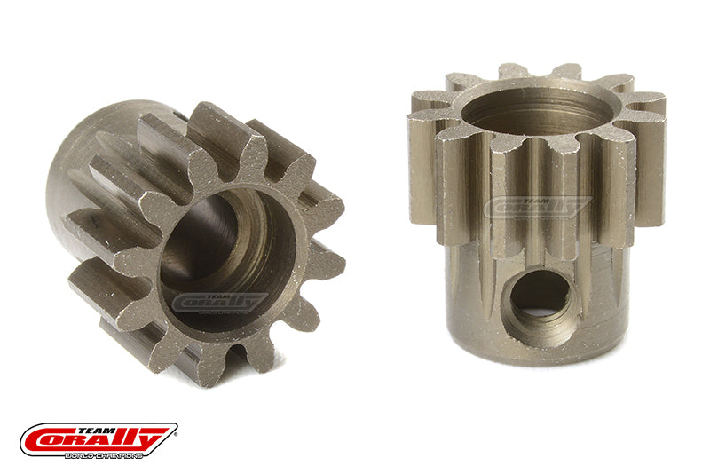 C-72712 Team Corally - M1.0 Pinion - Short - Hardened Steel - 12 Teeth - Shaft Dia. 5mm