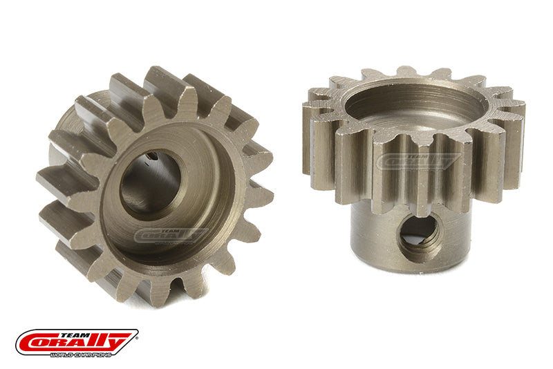 C-72716 Team Corally - M1.0 Pinion - Short - Hardened Steel - 16 Teeth - Shaft Dia. 5mm