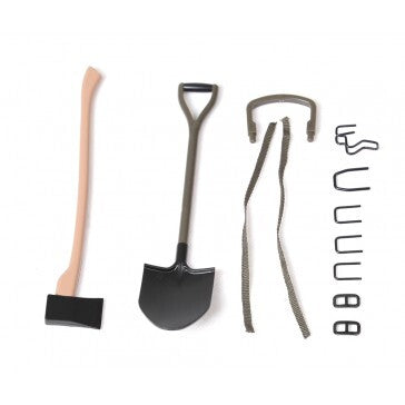 C1038 1:6 1941 MB SCALER AXE AND SAND SHOVEL SET 1941 MB Scaler Roc Hobby
