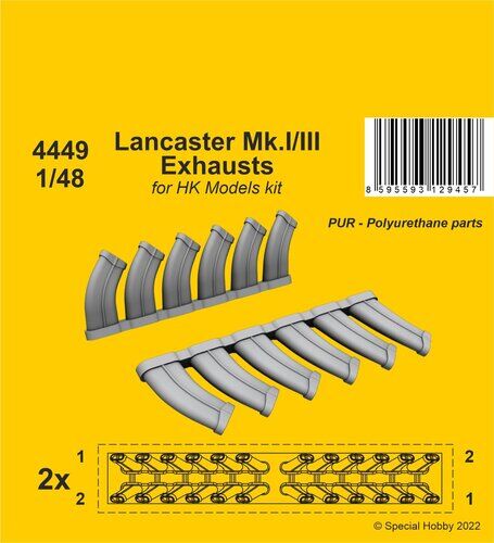 CMK 1/48 Lancaster Mk.I/III Exhausts  / for HK Models kit