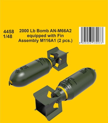 CMK 1/48 2000 Lb Bomb AN-M66A2 equipped with Fin Assembly M116A1 (2 pcs.)