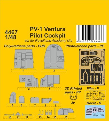 CMK 1/48 PV-1 Ventura Pilot Cockpit