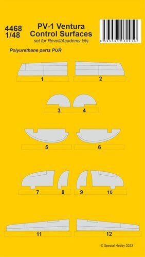 CMK 1/48 PV-1 Ventura Control Surfaces