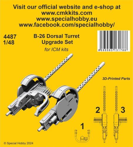CMK 1/48 B-26 Dorsal Turret Upgrade Set  /  for ICM kit