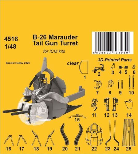 CMK 1/48 B-26 Marauder Tail Gun Turret  / for ICM kits