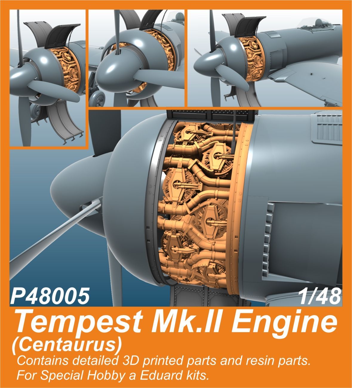 CMK 1/48 Tempest Mk.II Engine (Centaurus)  / for SH and Eduard kits