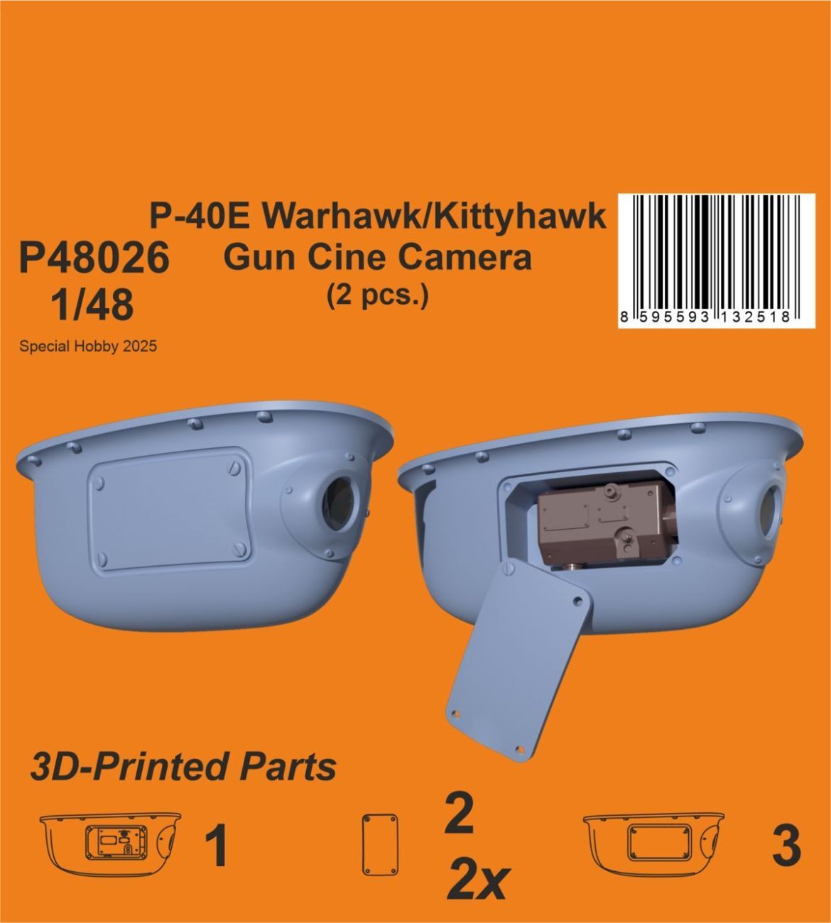 CMK 1/48 P-40E Warhawk/Kittyhawk Gun Cine Camera (N-2 type) / for Eduard kits