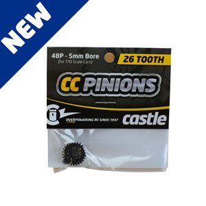 CSE010006545 Castle Creations 26T 48 Pitch Pinion suit 5mm Shaft, 010-0065-45